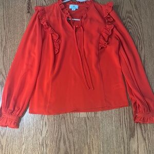 Cece Women's Ruffled Red Blouse